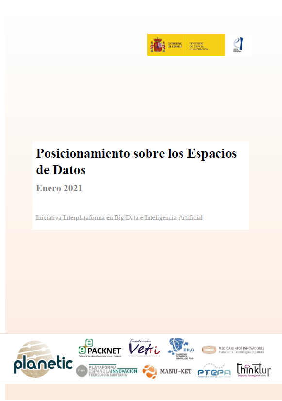 Publicado el documento de «Posicionamiento sobre los Espacios de Datos» de la Iniciativa Interplataformas en Big Data e Inteligencia Artificial