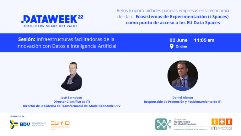 La Càtedra de Transformació del Model Econòmic de la UPV presente en la Data Week 2022