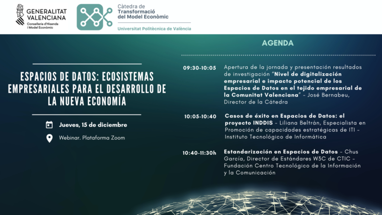 WEBINAR – Espacios de datos: ecosistemas empresariales para el desarrollo de la nueva economía